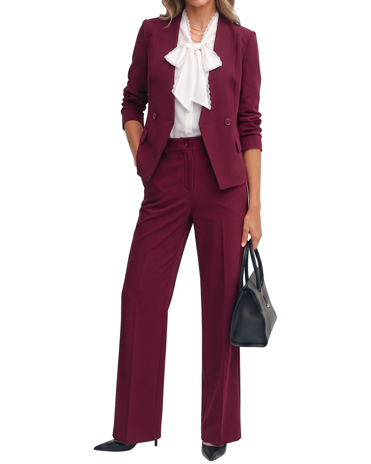 luvamia Pants Suits for Women 2 Piece Sets Business Casual Interview Outfit
