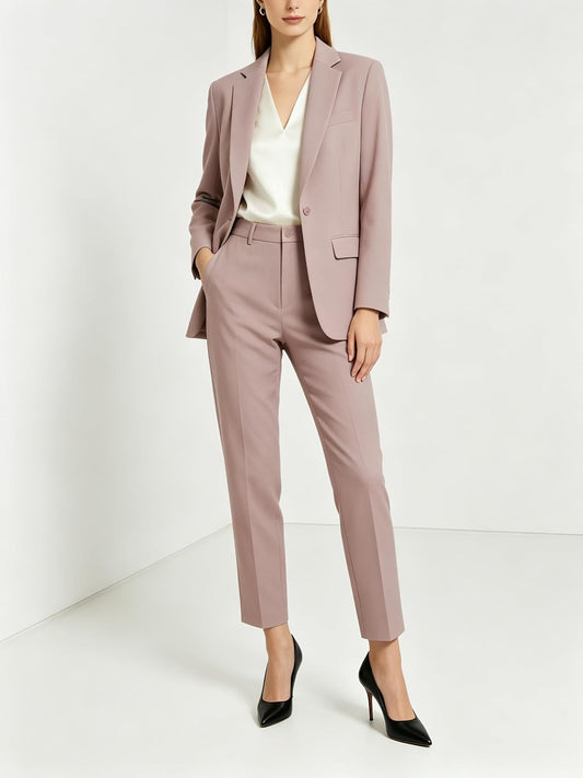 Women’s 2 Piece Suit Sets Formal Business Slim Fit Outfit Office Pantsuits