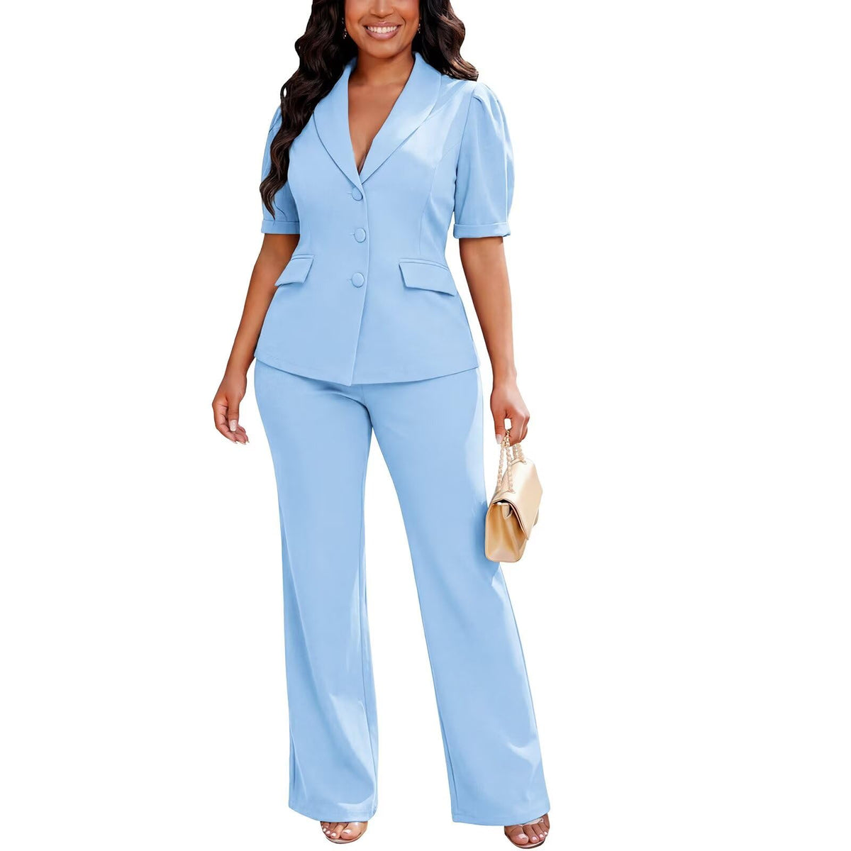 Kafiloe Pant Suits for Women Dressy 2 Piece Set Business Casual Outfits