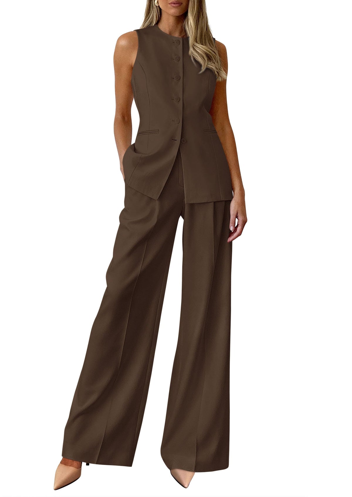 PRETTYGARDEN Women's 2 Piece Sets Business Casual Outfits