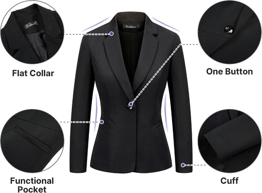 Women's 2 Piece Business Pants Suit Set Slim Fit