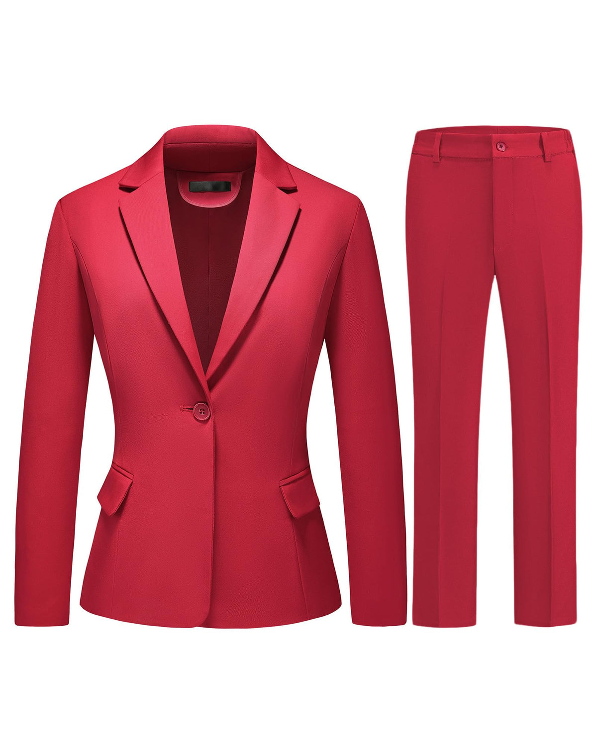 Womens Business Pants Suit 2 Piece Set Classic One Button Blazer & Pants Set for Work Wedding Interview