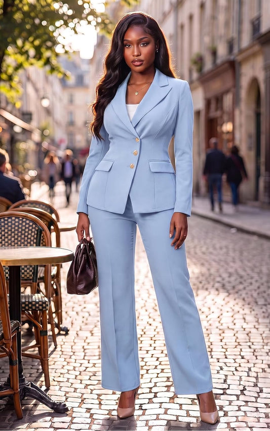 Agenlulu Women's 2 Piece Outfits Business Casual Suits Office Work Sets