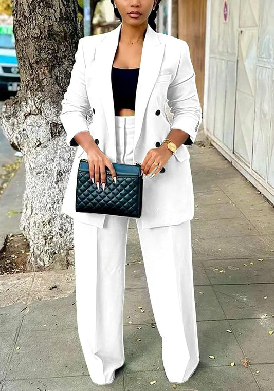 LROSEY Women's Blazer Sets 2 Piece Dressy Pants Suit Business Casual Set