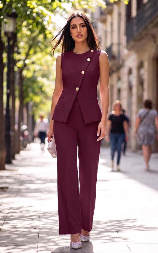 Agenlulu Women's 2 Piece Sets Business Casual Outfits Office Work Suits