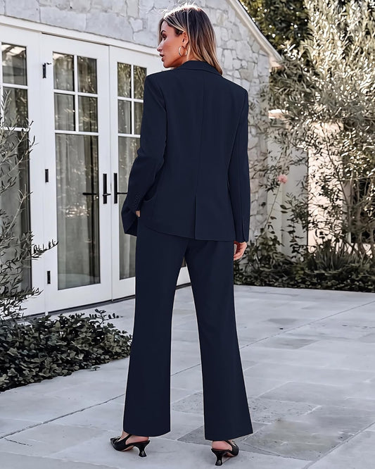 luvamia Pant Suits for Women 2 Piece Sets Business Casual Bootcut Pants Set