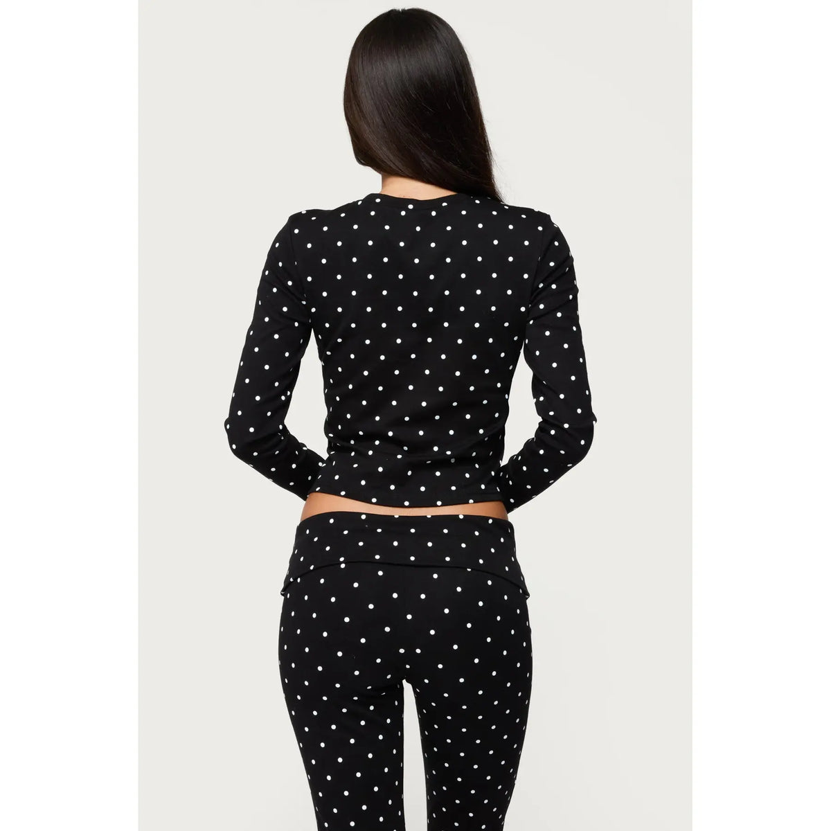 Daliya Polka Dot Long Sleeve Top