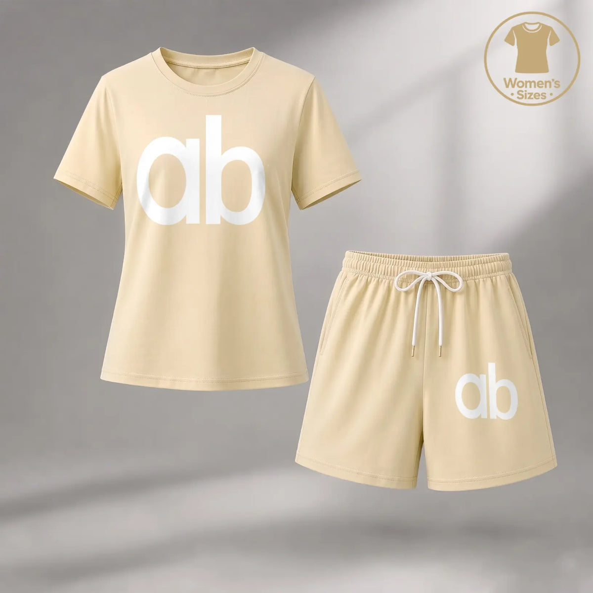 Women's Minimalist 2-Piece Fashion Apparel Set - Lightweight Crew Neck Top, Elastic Waist Shorts, Soft Breathable Fabric, Fit for Vacation, Outdoor, Everyday Wear, Sohochic