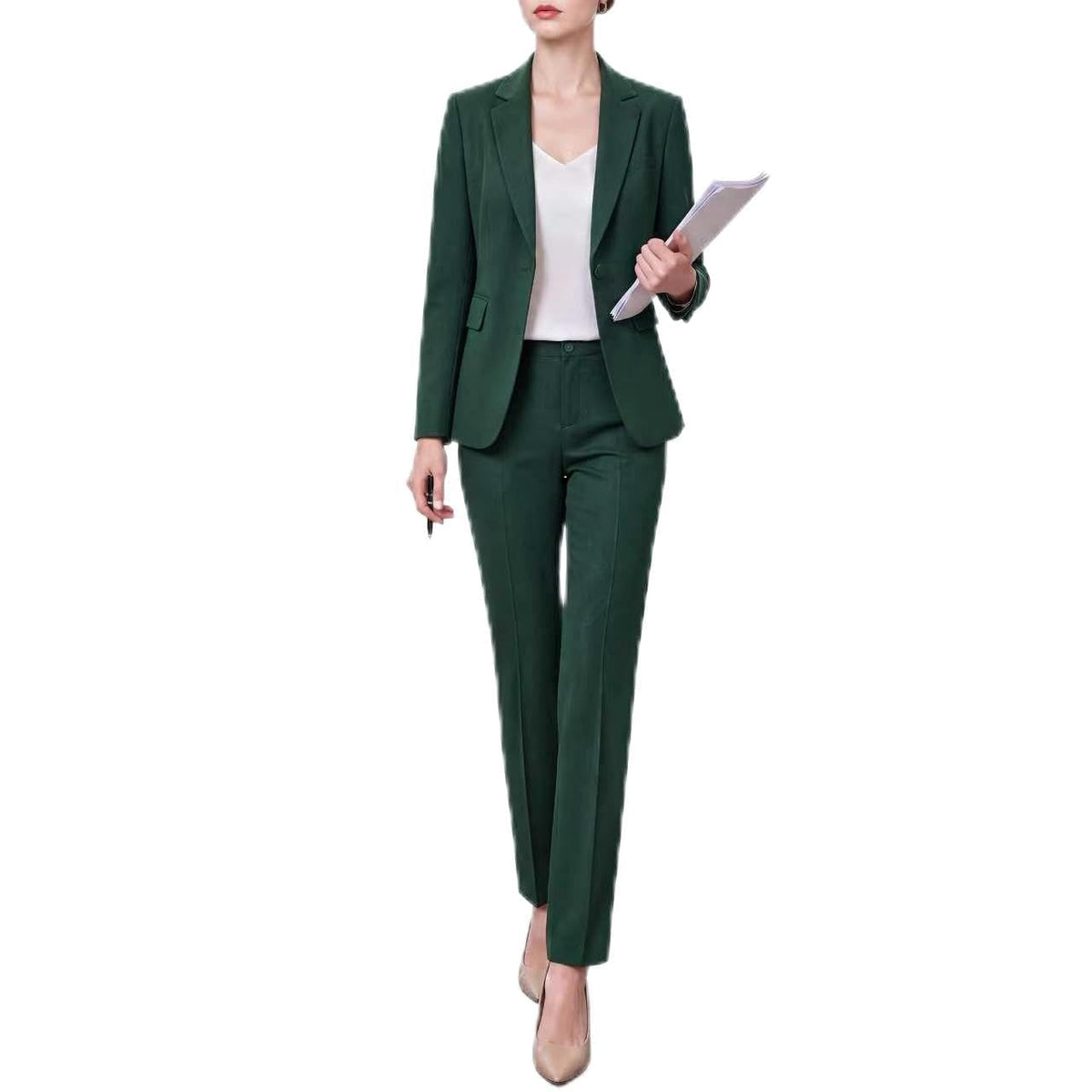 Women's Two Piece Pants Suits - Wrinkle-Free High End Business Formal Casual Blazer Set - Professional Work Outfit