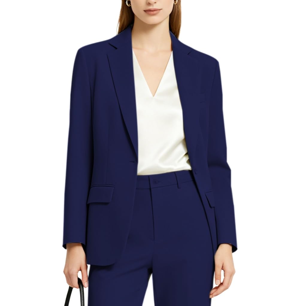 Women’s 2 Piece Suit Sets Formal Business Slim Fit Outfit Office Pantsuits