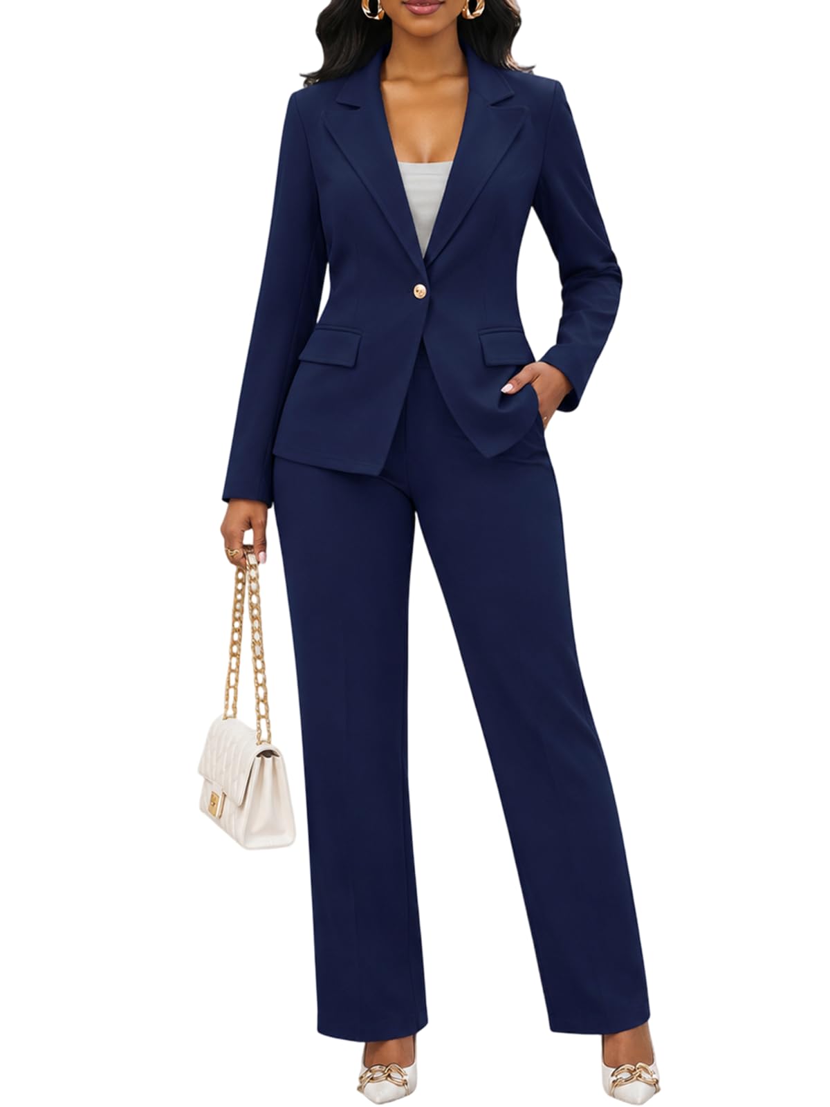 Salimdy 2 Piece Pant Suits for Women Business Casual Outfits
