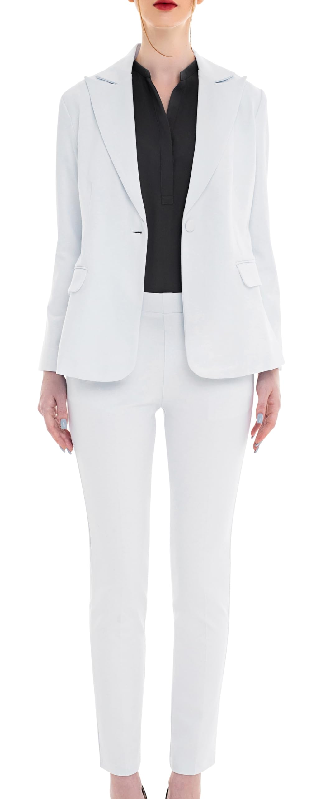 Marycrafts Women's Pant Suits Set – Professional Business Suiting Blazer and Pants 2 Piece Outfit