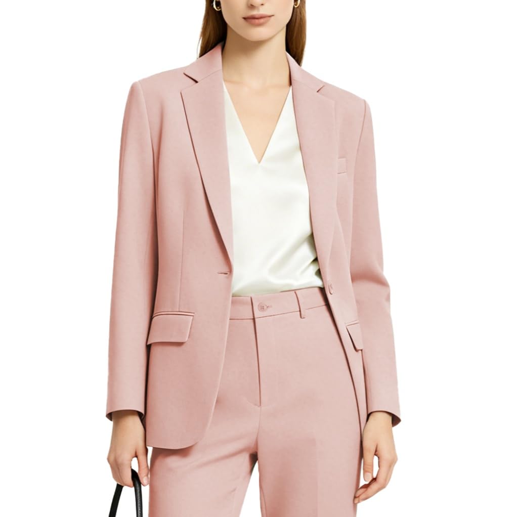 Women’s 2 Piece Suit Sets Formal Business Slim Fit Outfit Office Pantsuits