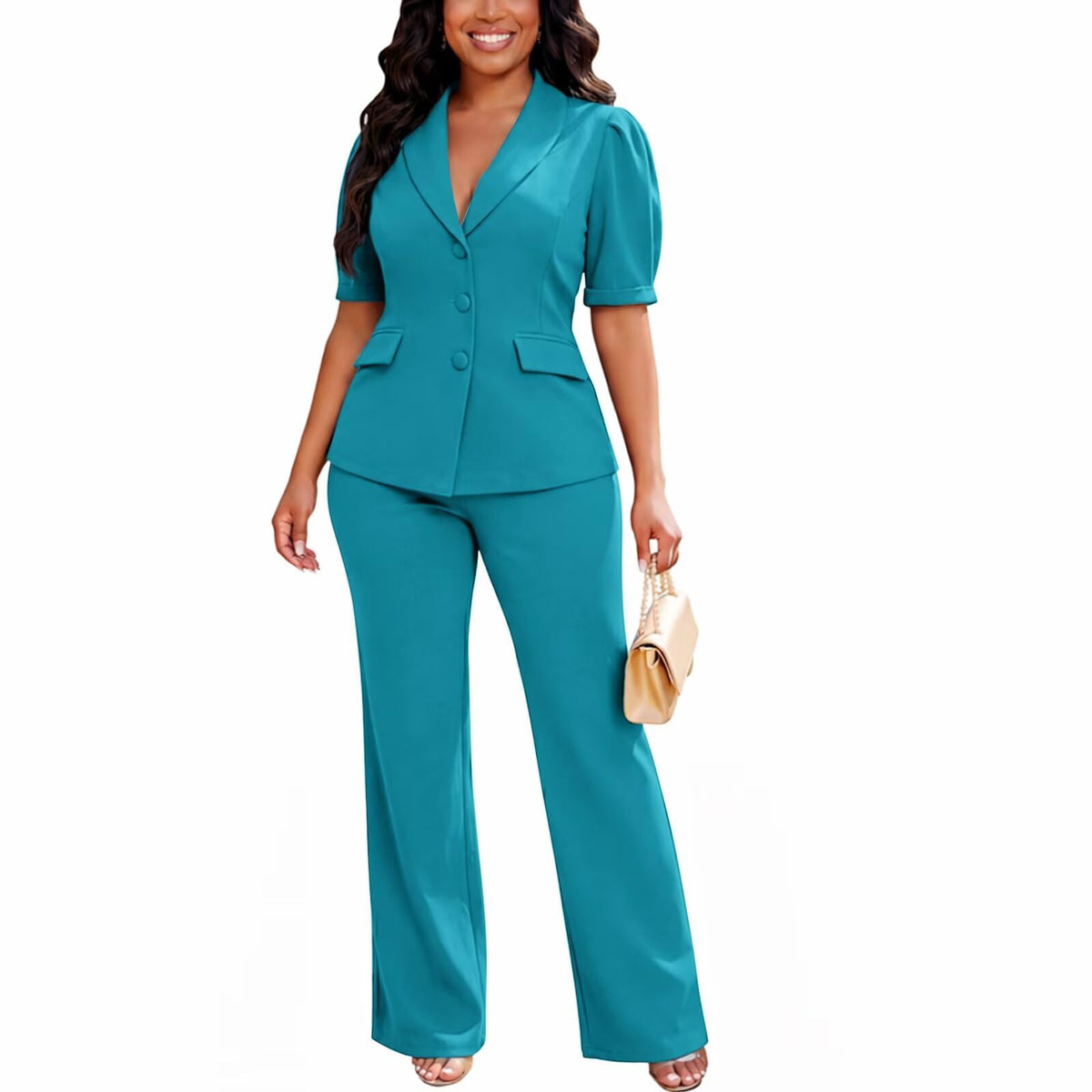 Kafiloe Pant Suits for Women Dressy 2 Piece Set Business Casual Outfits