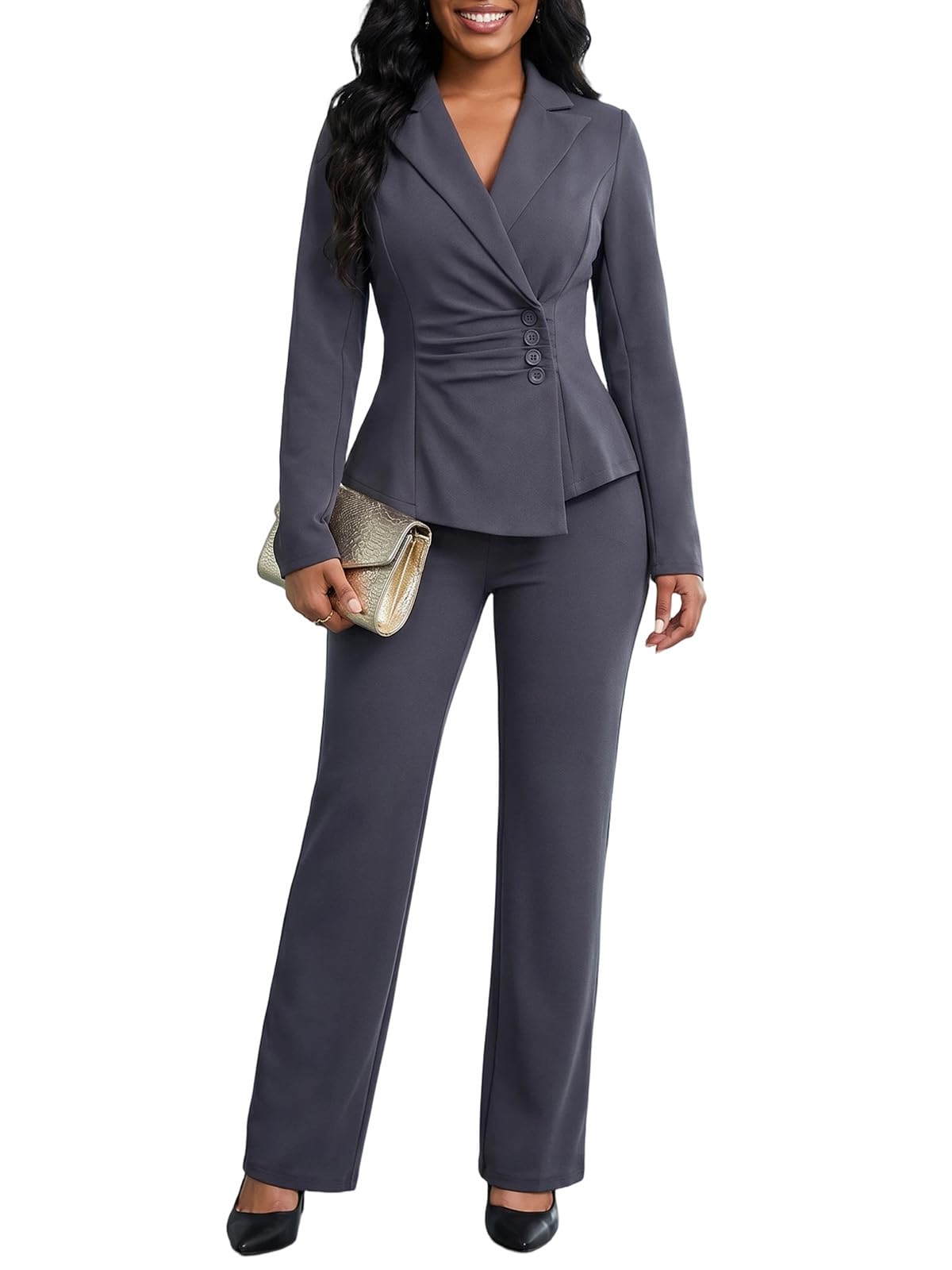Pant Suits for Women Dressy 2 Piece Business Casual Outfits