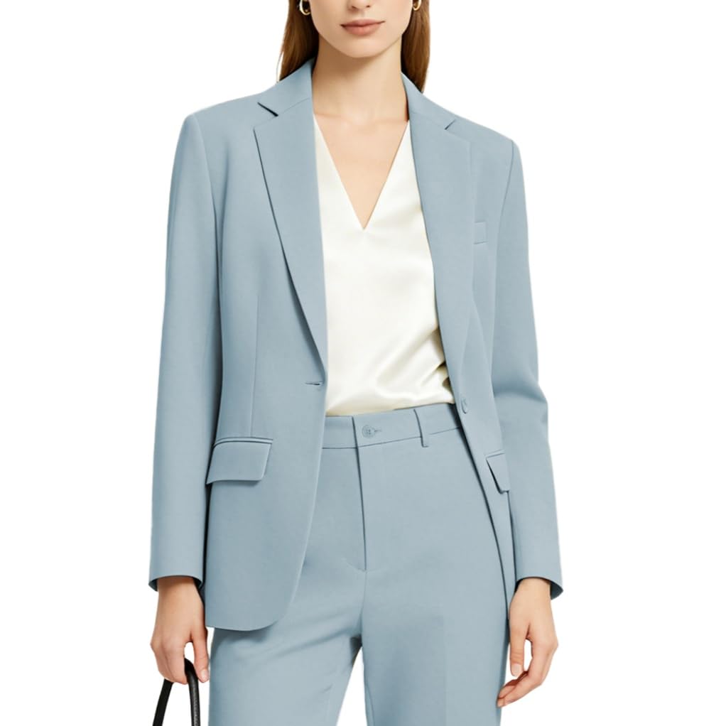 Women’s 2 Piece Suit Sets Formal Business Slim Fit Outfit Office Pantsuits
