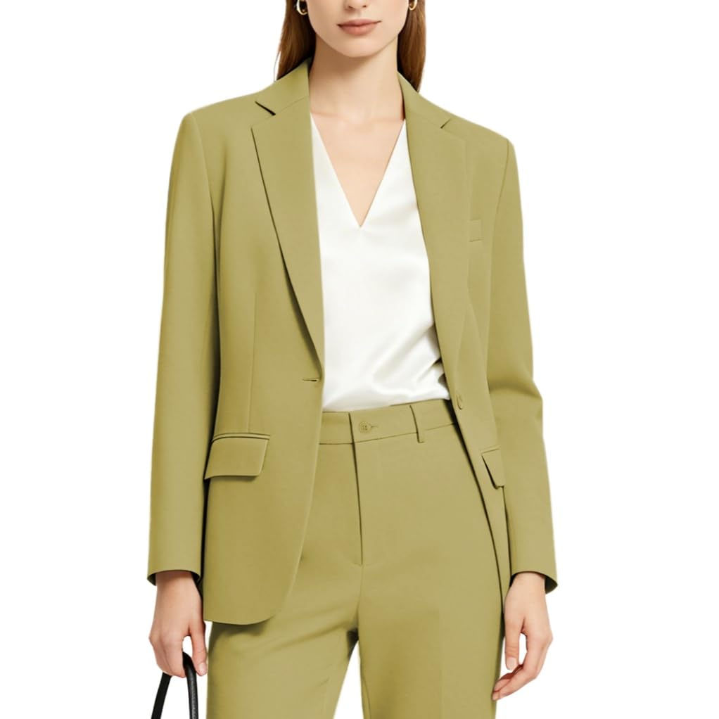 Women’s 2 Piece Suit Sets Formal Business Slim Fit Outfit Office Pantsuits