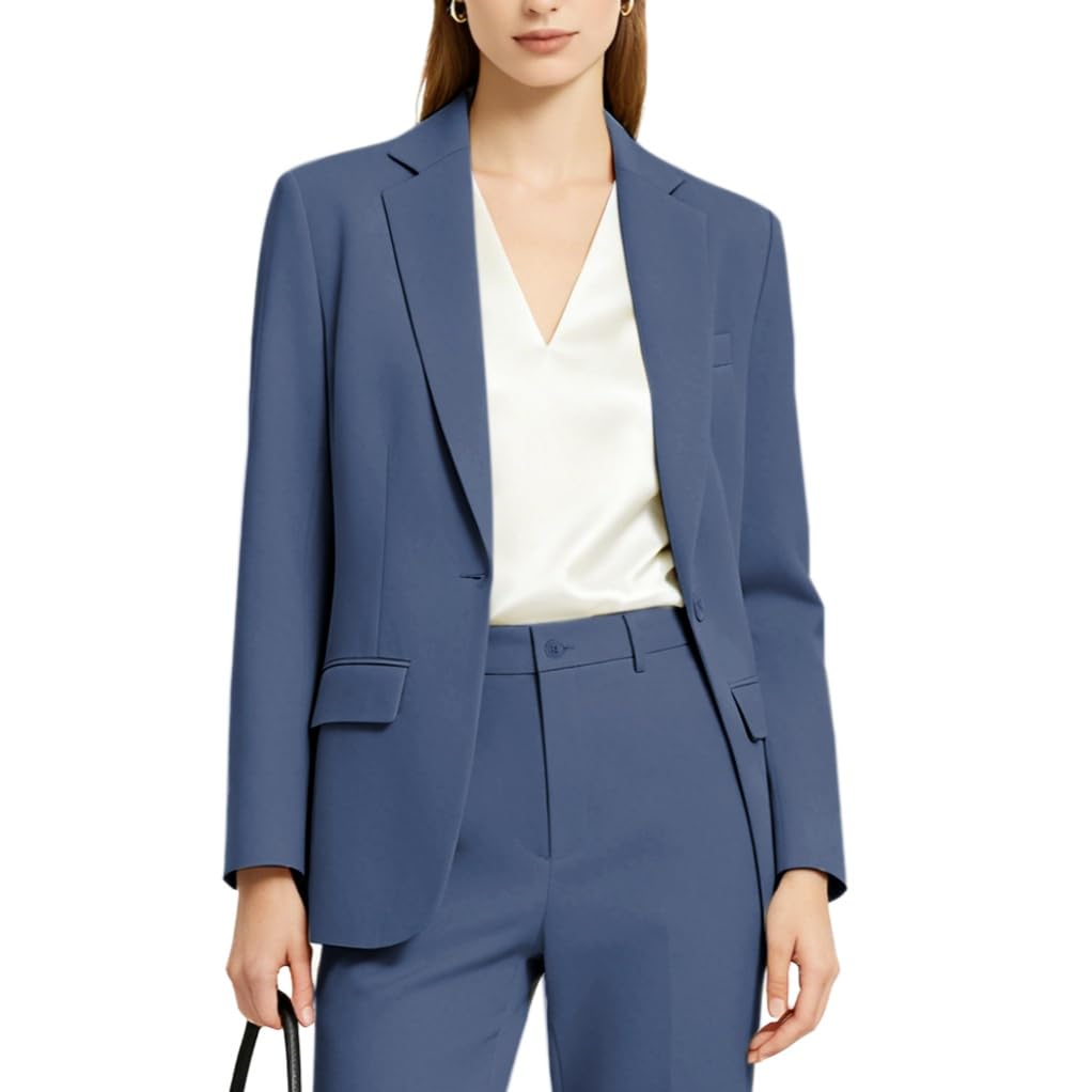 Women’s 2 Piece Suit Sets Formal Business Slim Fit Outfit Office Pantsuits