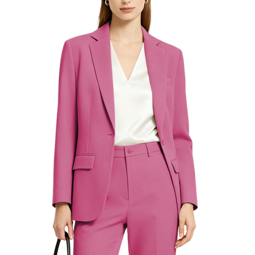 Women’s 2 Piece Suit Sets Formal Business Slim Fit Outfit Office Pantsuits