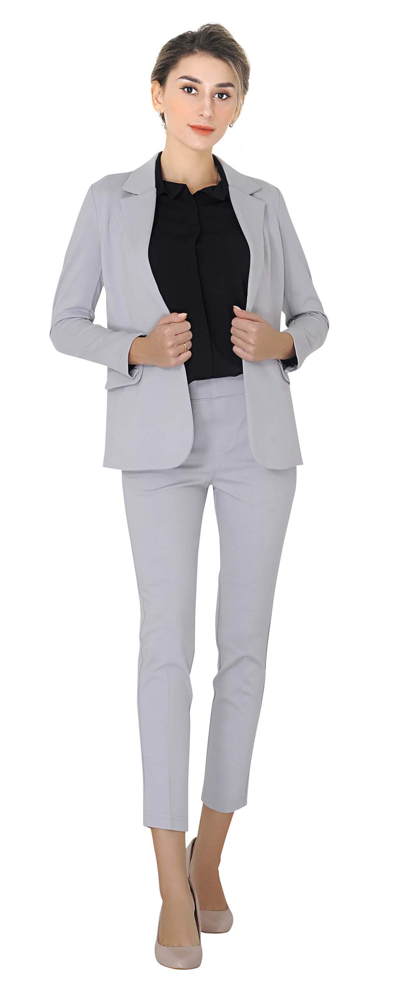 Marycrafts Women’s Two Piece Suits – Business Blazer Pant Suit Set, Professional Work Outfit for Office