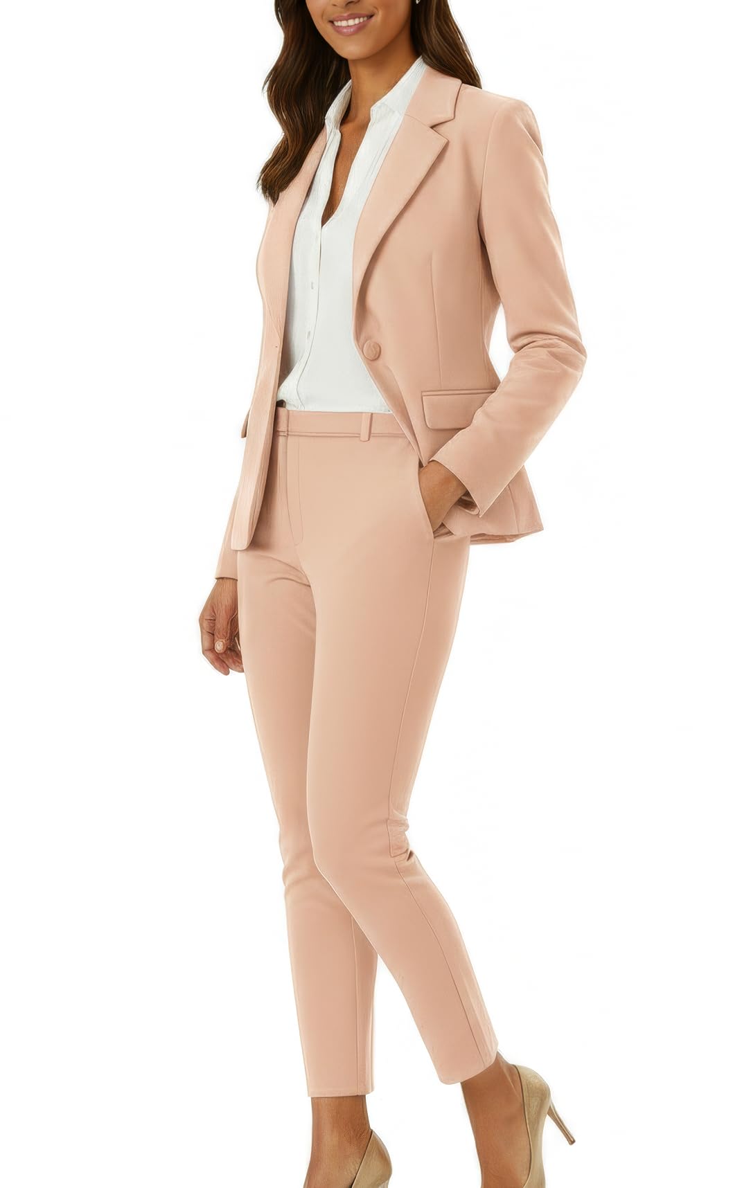 Marycrafts Women’s Two Piece Suits – Business Blazer Pant Suit Set, Professional Work Outfit for Office