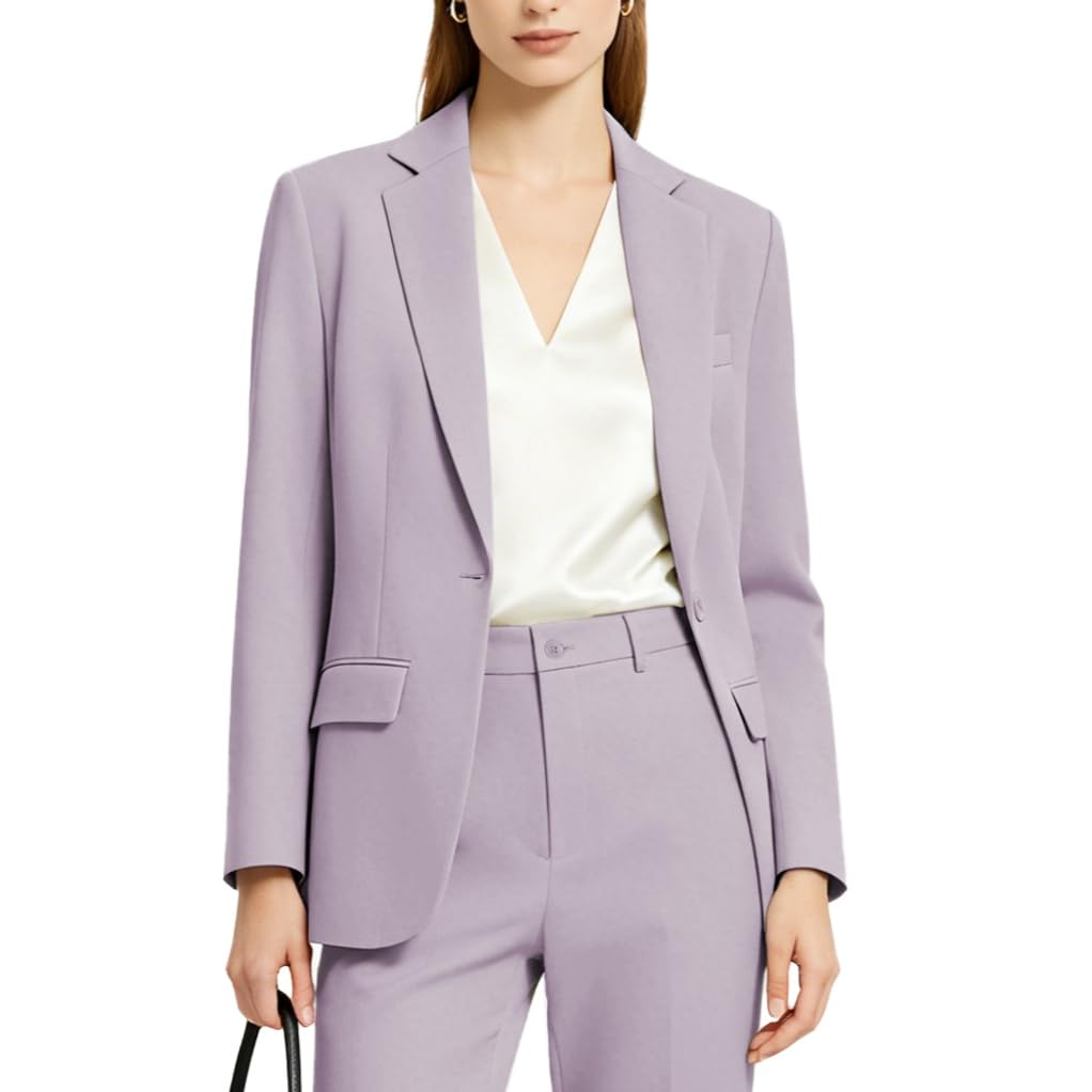Women’s 2 Piece Suit Sets Formal Business Slim Fit Outfit Office Pantsuits