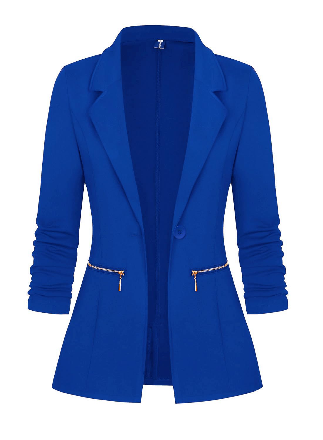 Genhoo Womens Casual Blazer Stretch Long Sleeve Work Office Suit Jacket