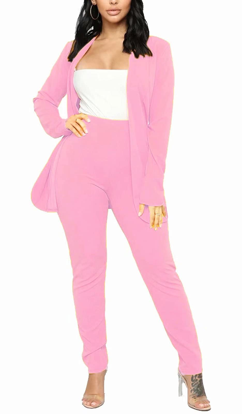 Aro Lora Pant Suits for Women Dressy Casual 2 Piece Outfits