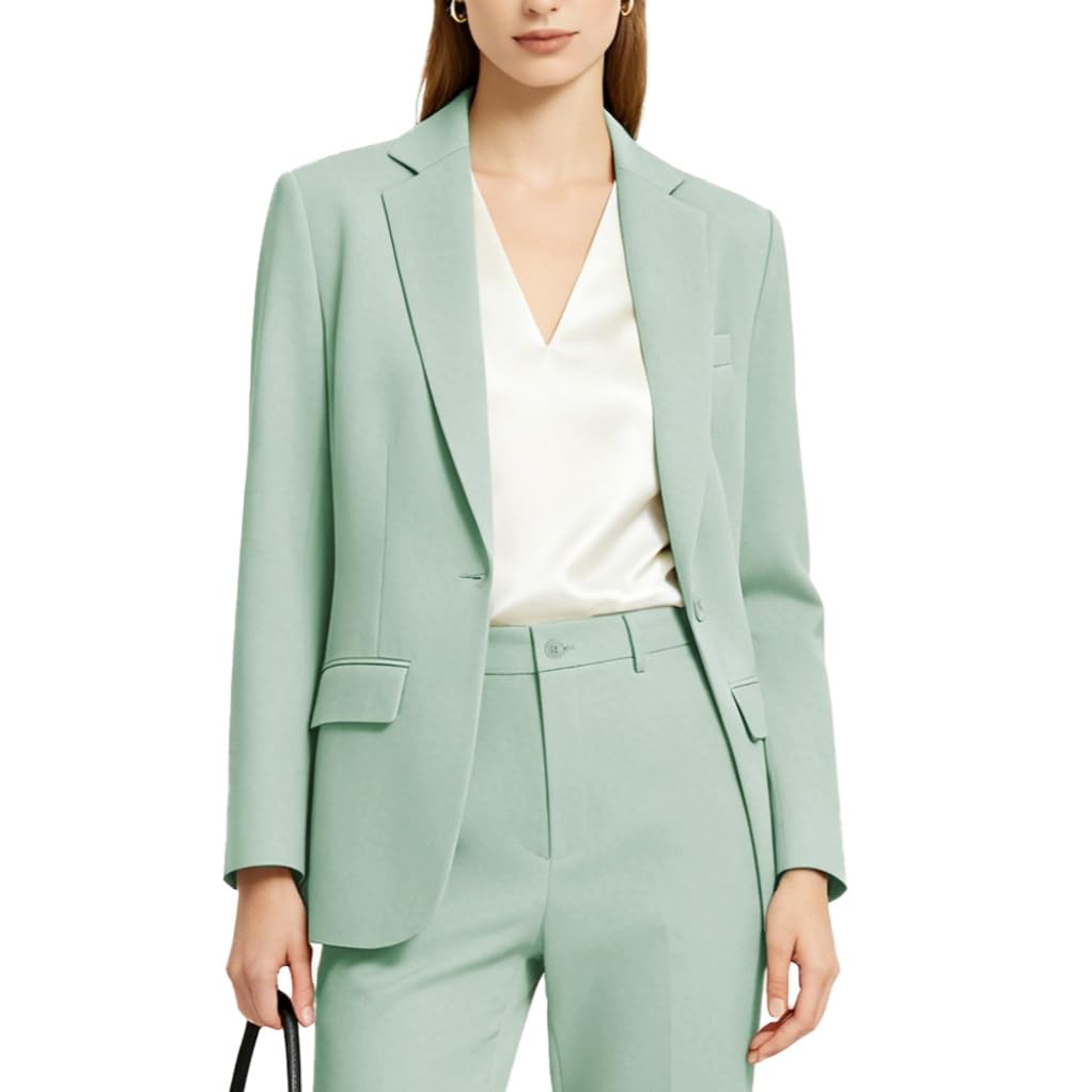 Women’s 2 Piece Suit Sets Formal Business Slim Fit Outfit Office Pantsuits