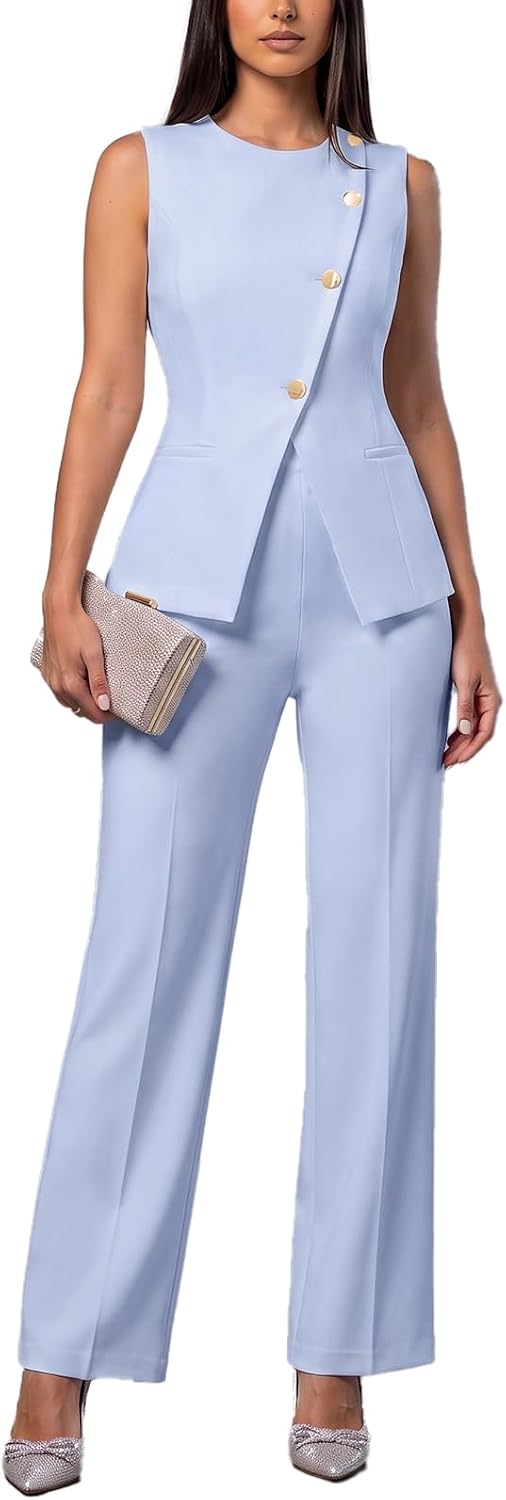 Agenlulu Women's 2 Piece Sets Business Casual Outfits Office Work Suits