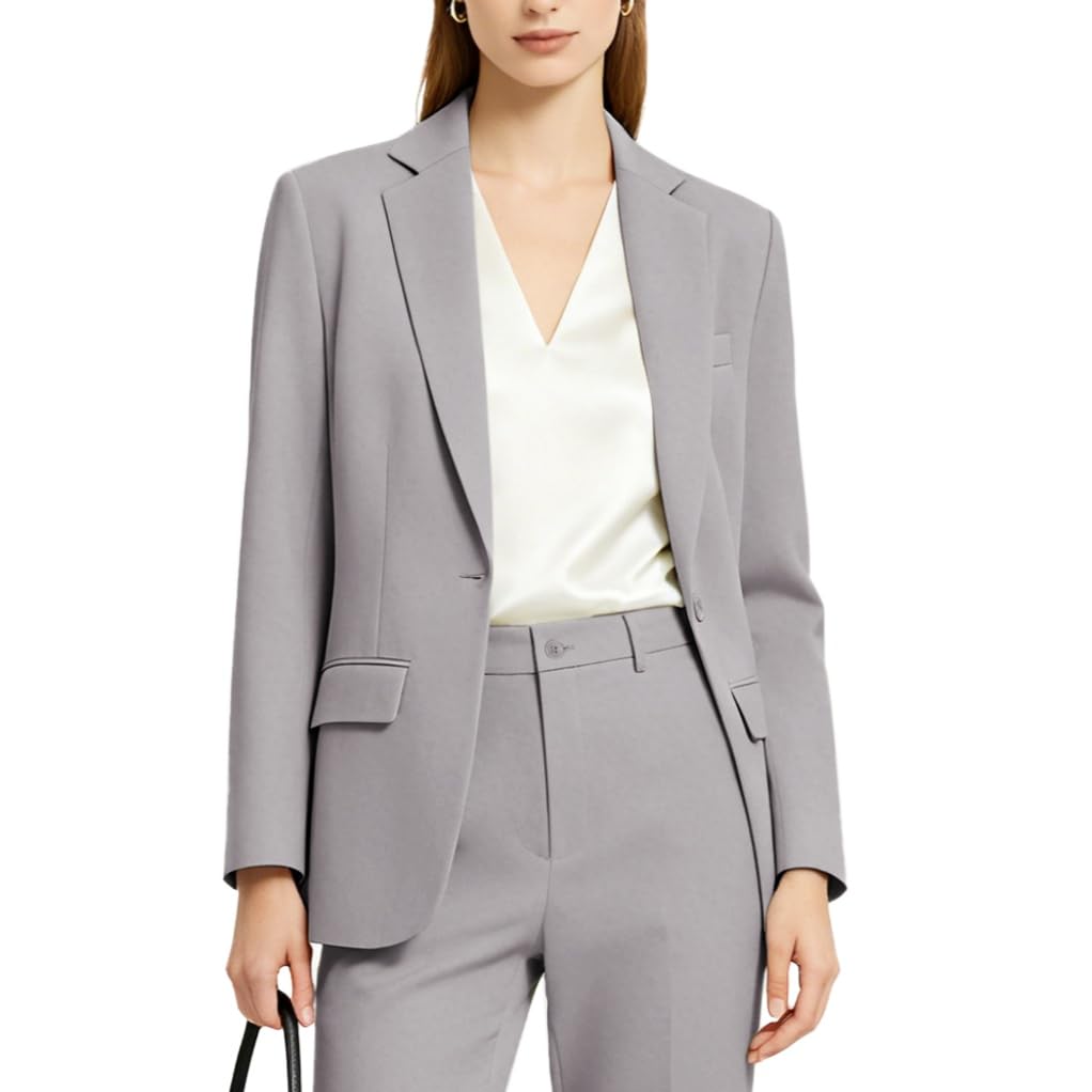 Women’s 2 Piece Suit Sets Formal Business Slim Fit Outfit Office Pantsuits
