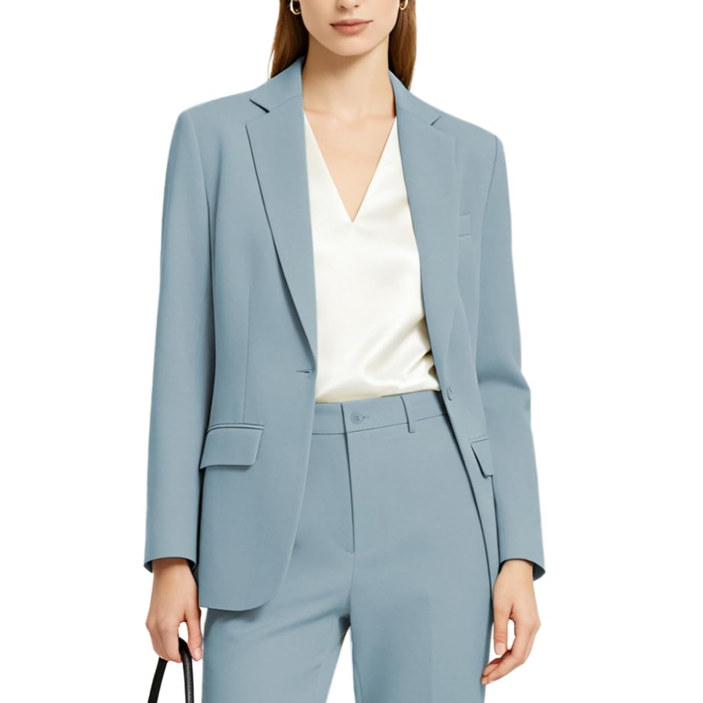 Women’s 2 Piece Suit Sets Formal Business Slim Fit Outfit Office Pantsuits