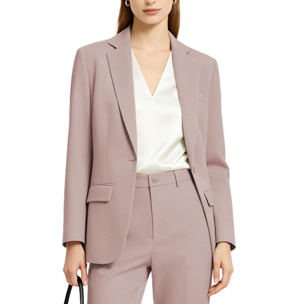 Women’s 2 Piece Suit Sets Formal Business Slim Fit Outfit Office Pantsuits