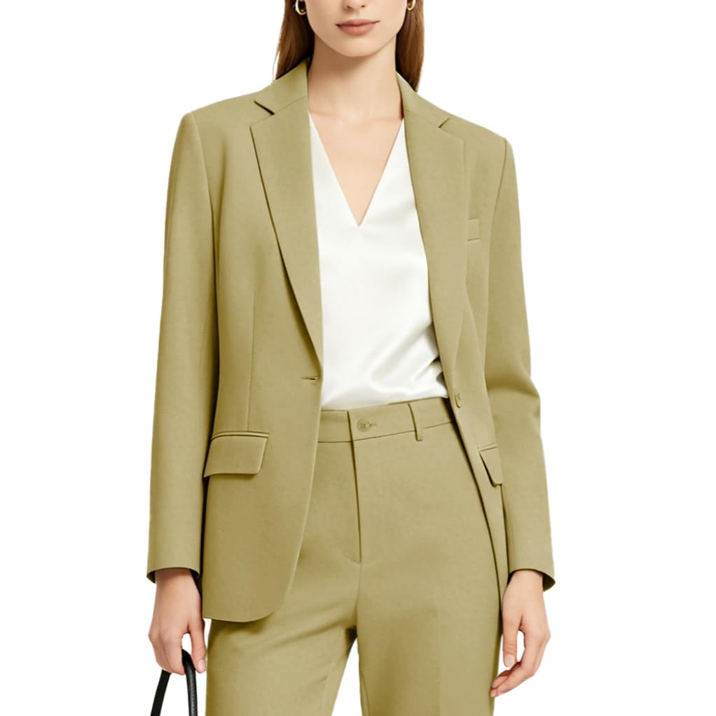Women’s 2 Piece Suit Sets Formal Business Slim Fit Outfit Office Pantsuits