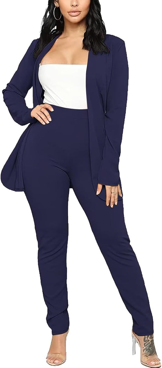 Aro Lora Pant Suits for Women Dressy Casual 2 Piece Outfits