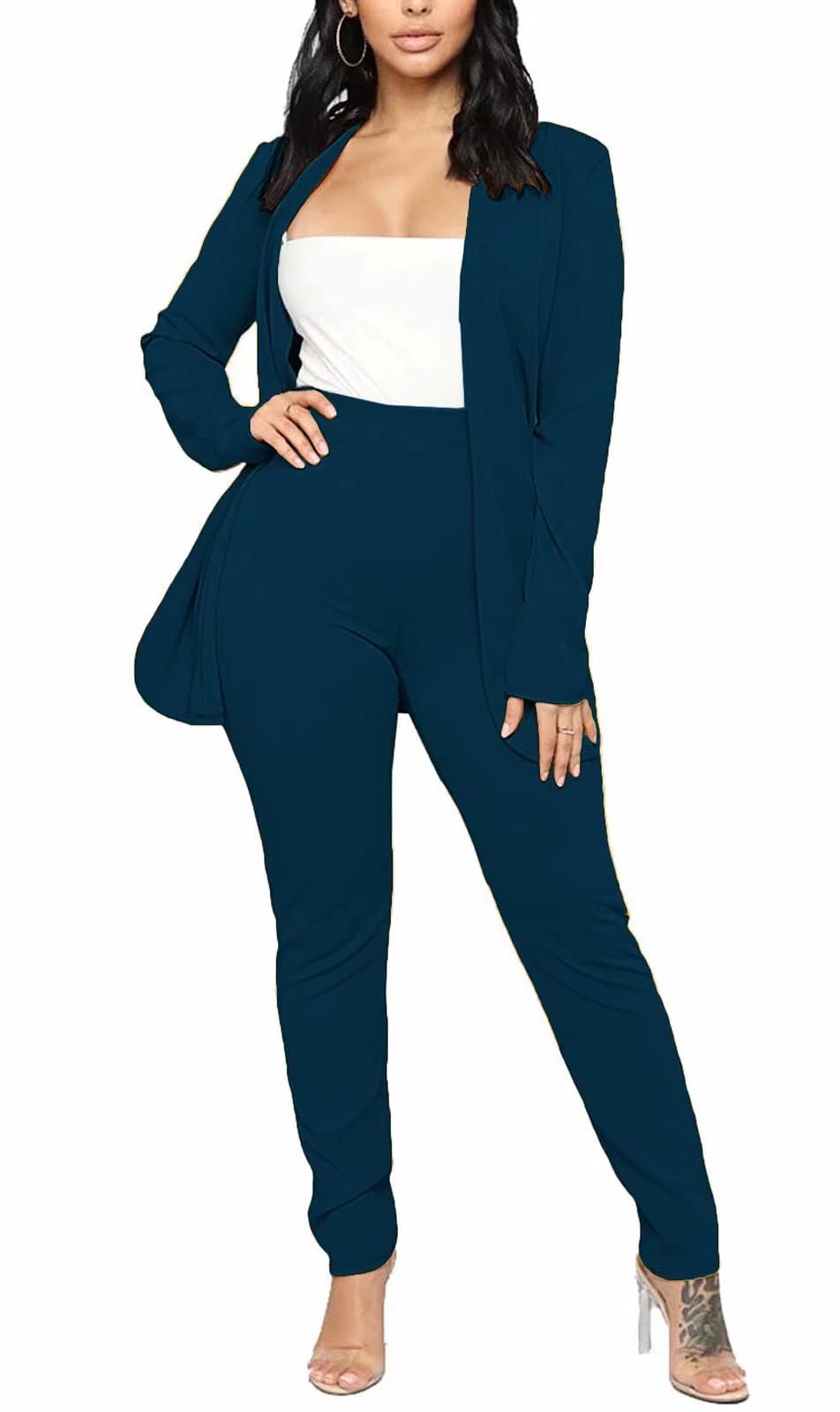 Aro Lora Pant Suits for Women Dressy Casual 2 Piece Outfits