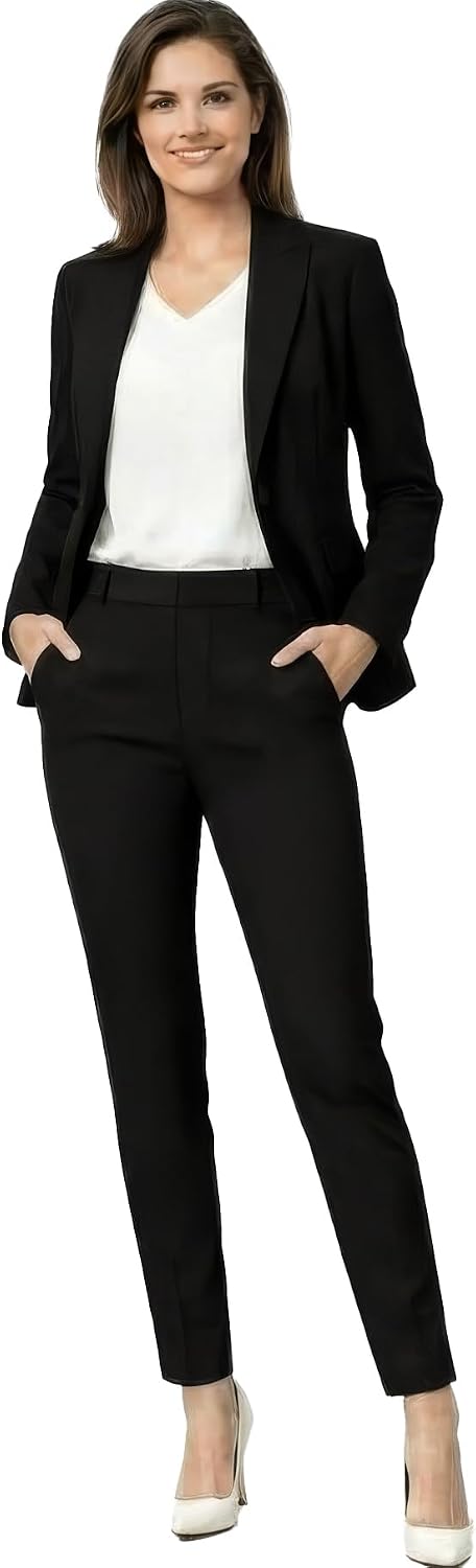 Marycrafts Women's Pant Suits Set – Professional Business Suiting Blazer and Pants 2 Piece Outfit