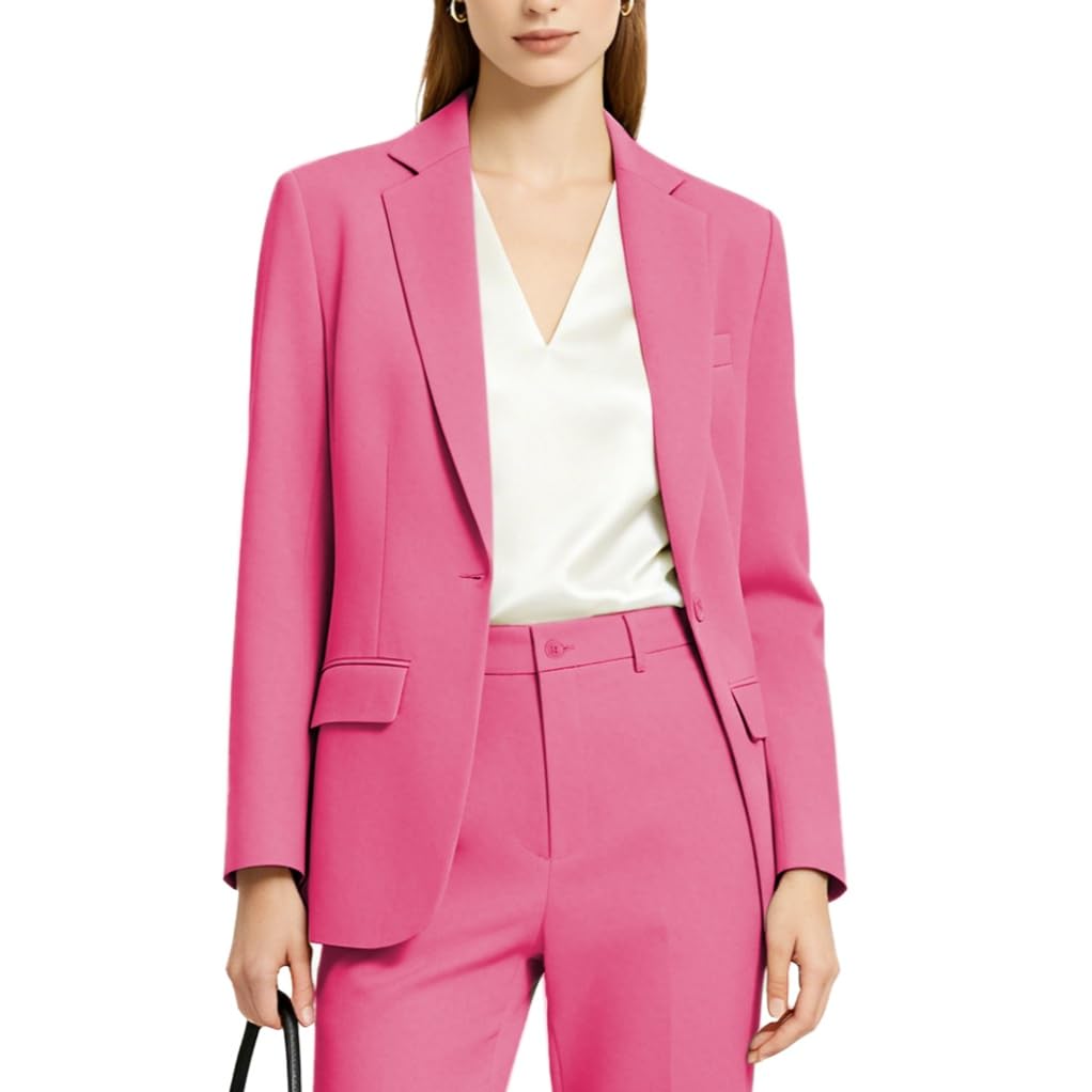 Women’s 2 Piece Suit Sets Formal Business Slim Fit Outfit Office Pantsuits