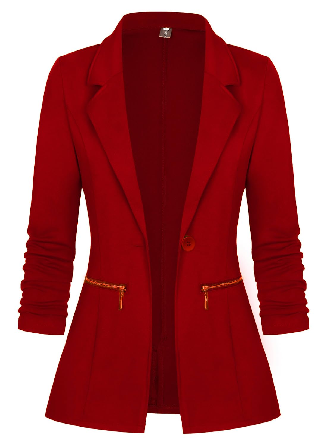 Genhoo Womens Casual Blazer Stretch Long Sleeve Work Office Suit Jacket