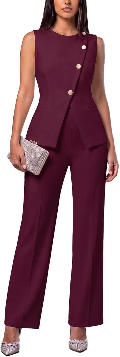 Agenlulu Women's 2 Piece Sets Business Casual Outfits Office Work Suits