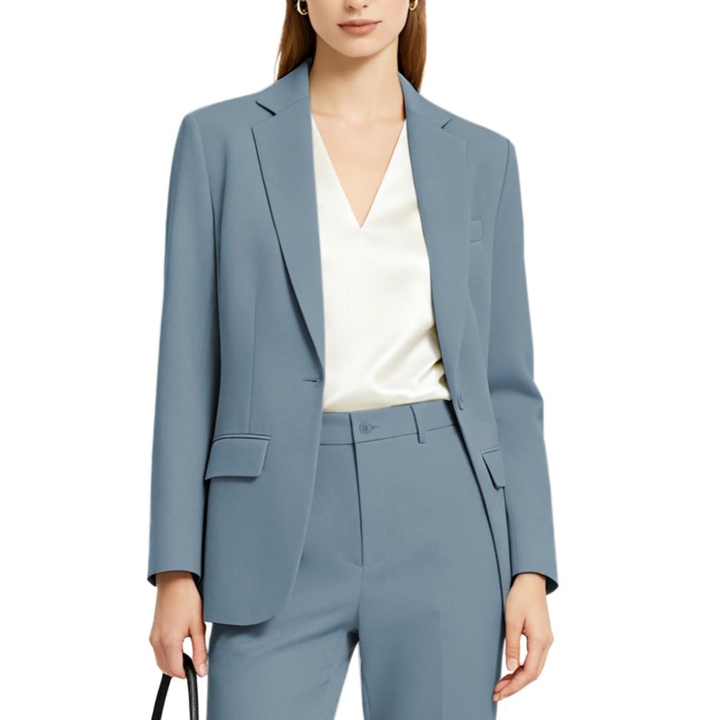 Women’s 2 Piece Suit Sets Formal Business Slim Fit Outfit Office Pantsuits