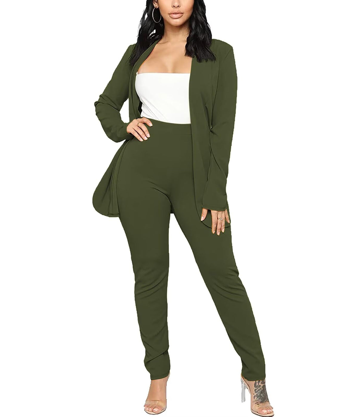 Aro Lora Pant Suits for Women Dressy Casual 2 Piece Outfits