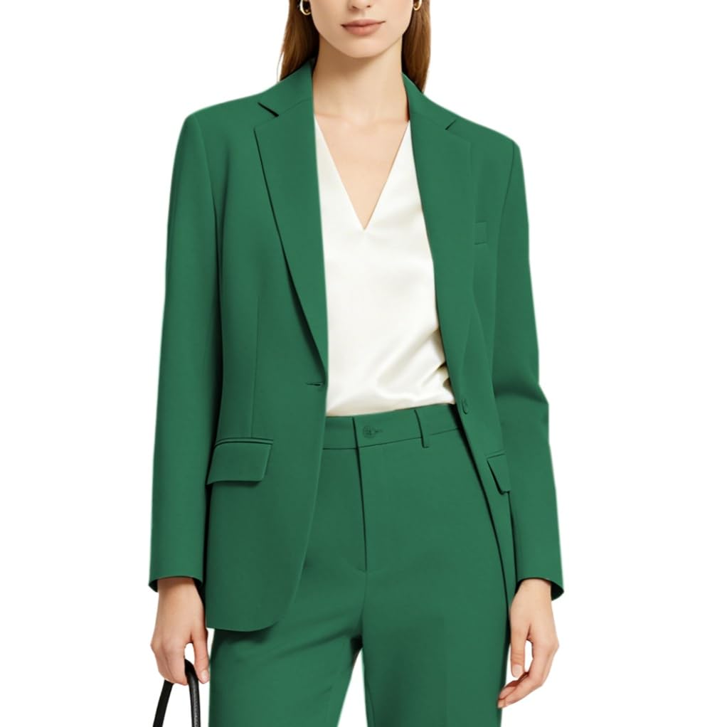 Women’s 2 Piece Suit Sets Formal Business Slim Fit Outfit Office Pantsuits