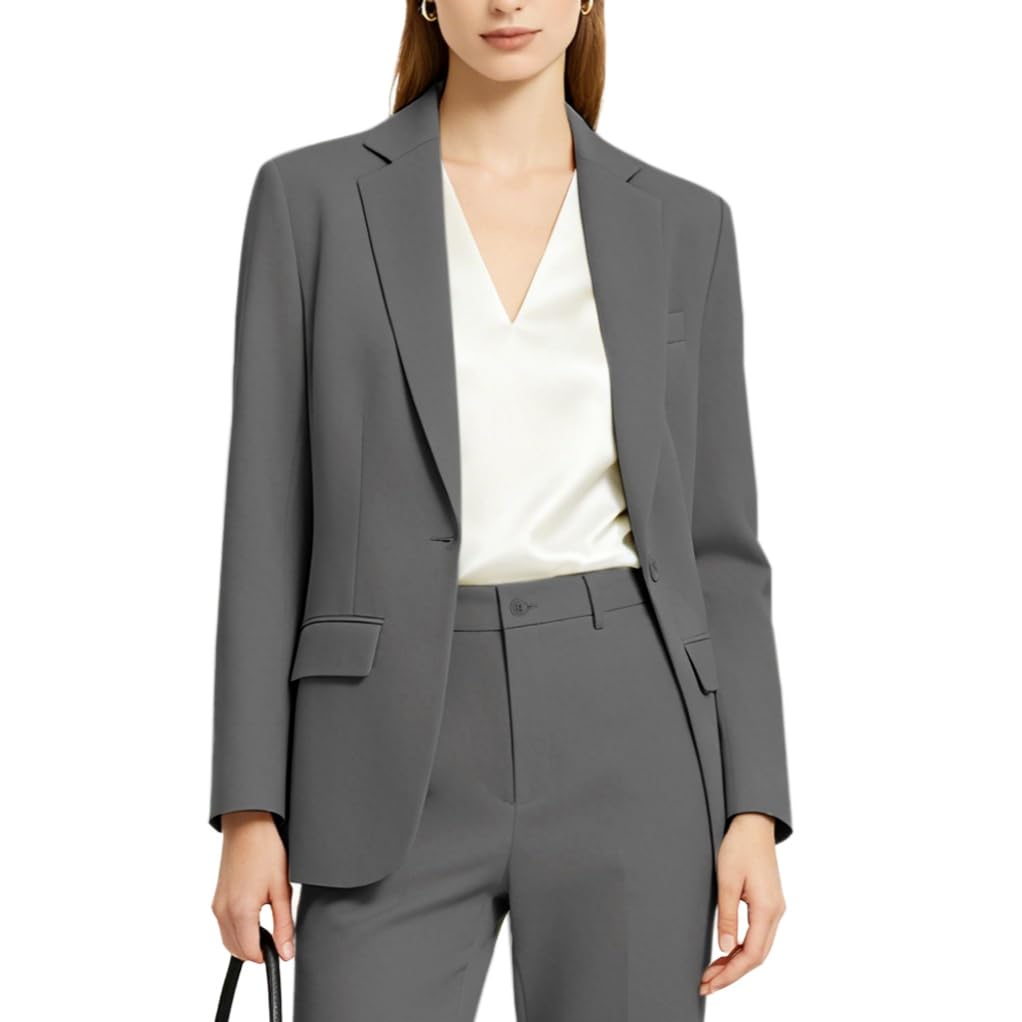 Women’s 2 Piece Suit Sets Formal Business Slim Fit Outfit Office Pantsuits