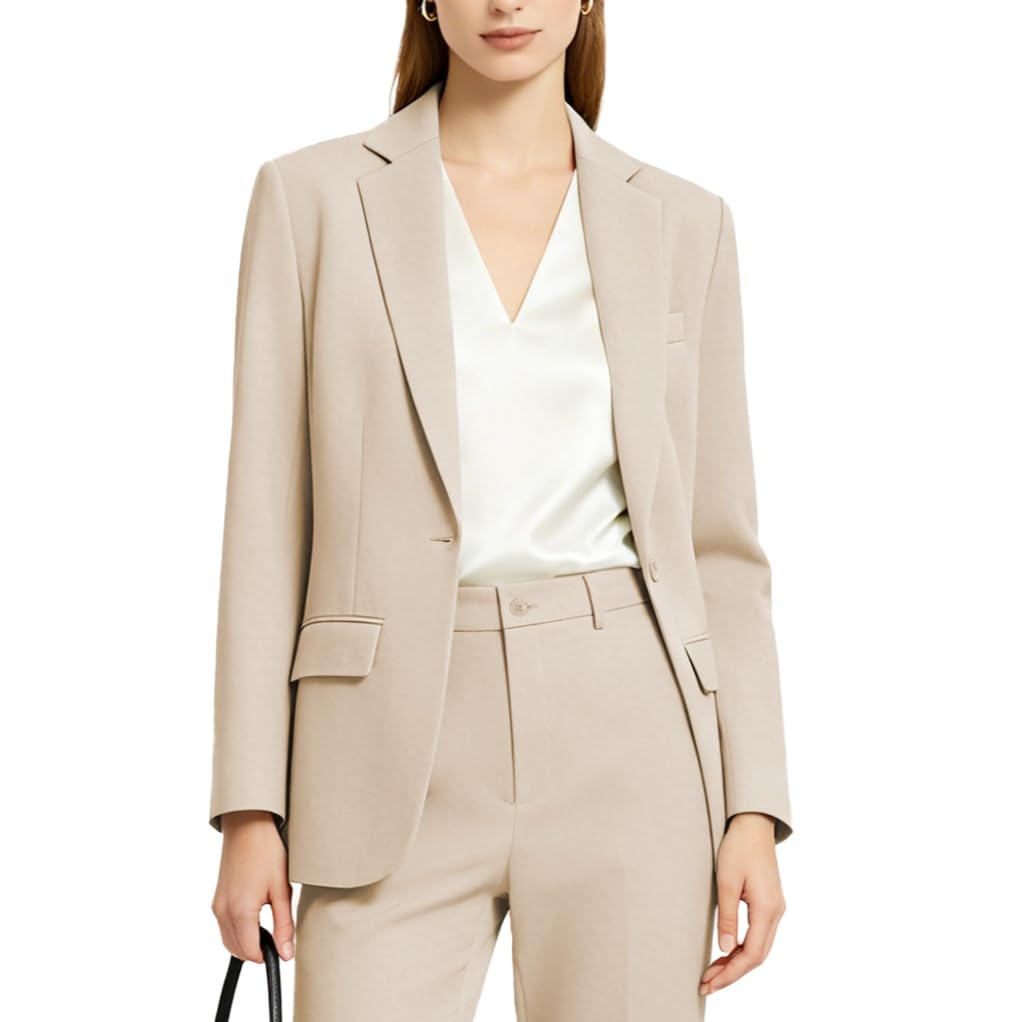 Women’s 2 Piece Suit Sets Formal Business Slim Fit Outfit Office Pantsuits