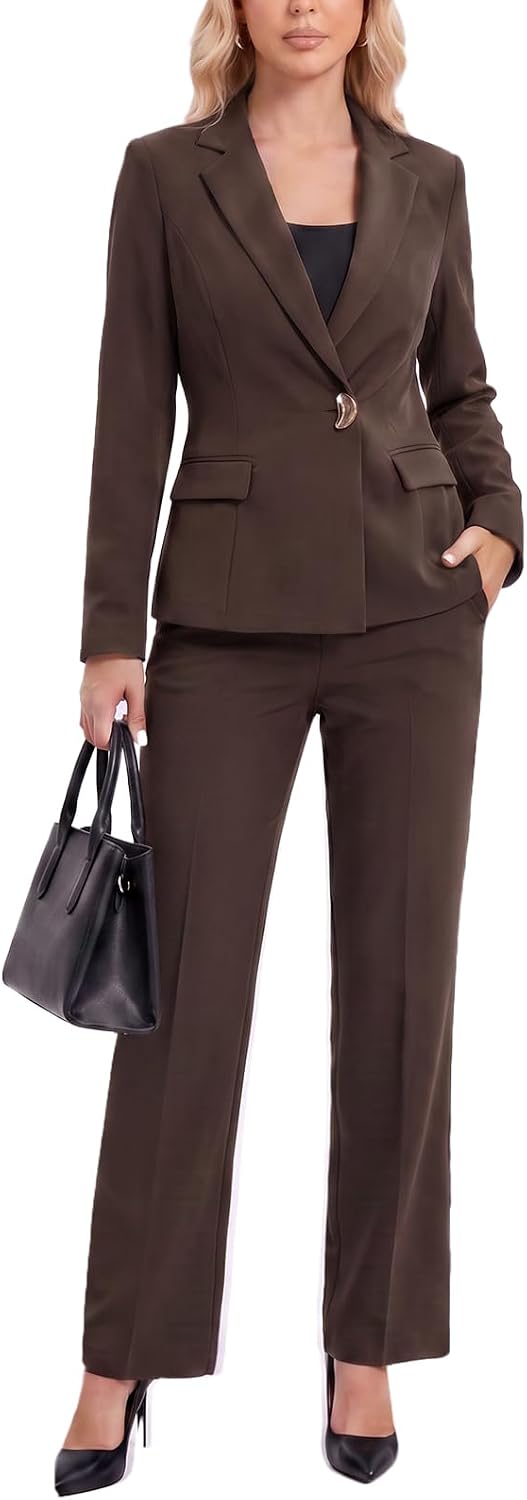 Agenlulu Women's 2 Piece Outfits Business Casual Suits Office Work Sets