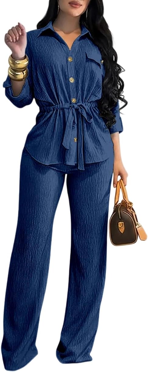 CHICME 2 Piece Sets for Women Fall Outfits Business Casual