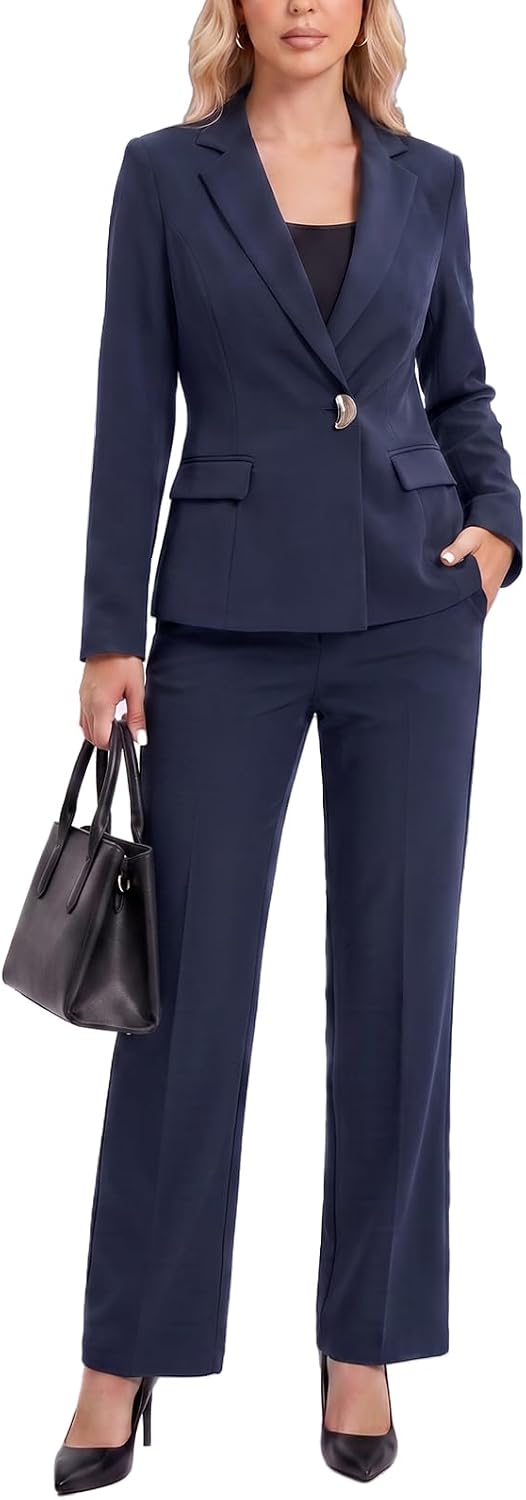 Agenlulu Women's 2 Piece Outfits Business Casual Suits Office Work Sets