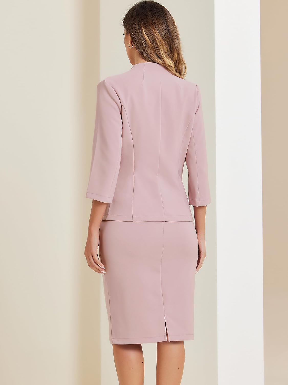 Allegra K Business Suit for Women 2 Piece Skirt Set Office Work Outfit
