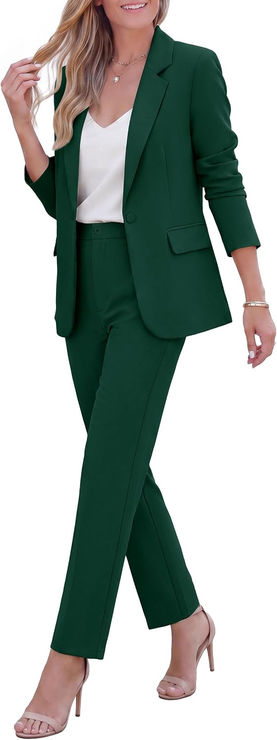 PRETTYGARDEN Two Piece Sets for Women Dressy Pant Suits